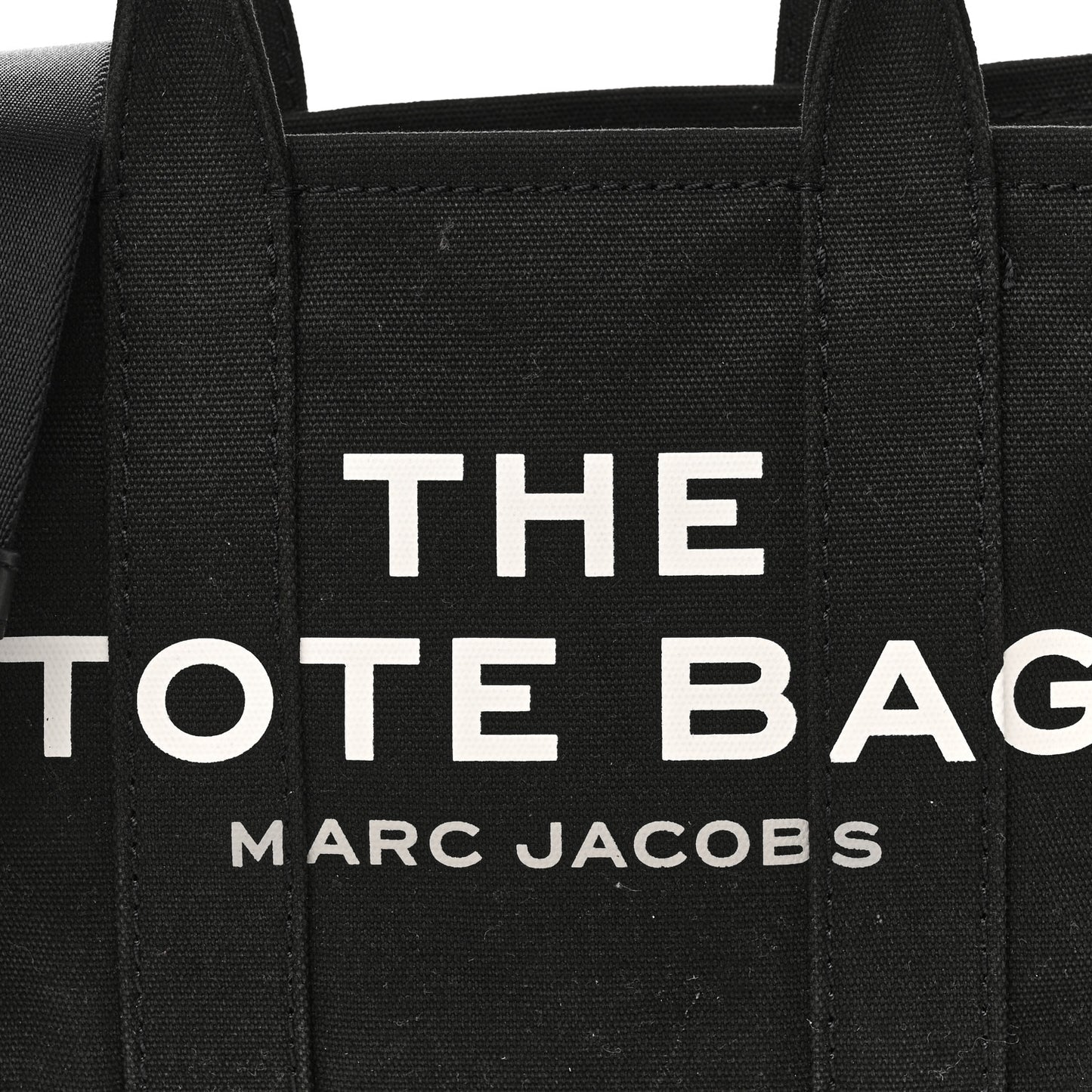 Cotton Canvas Small The Traveler Tote Bag Black