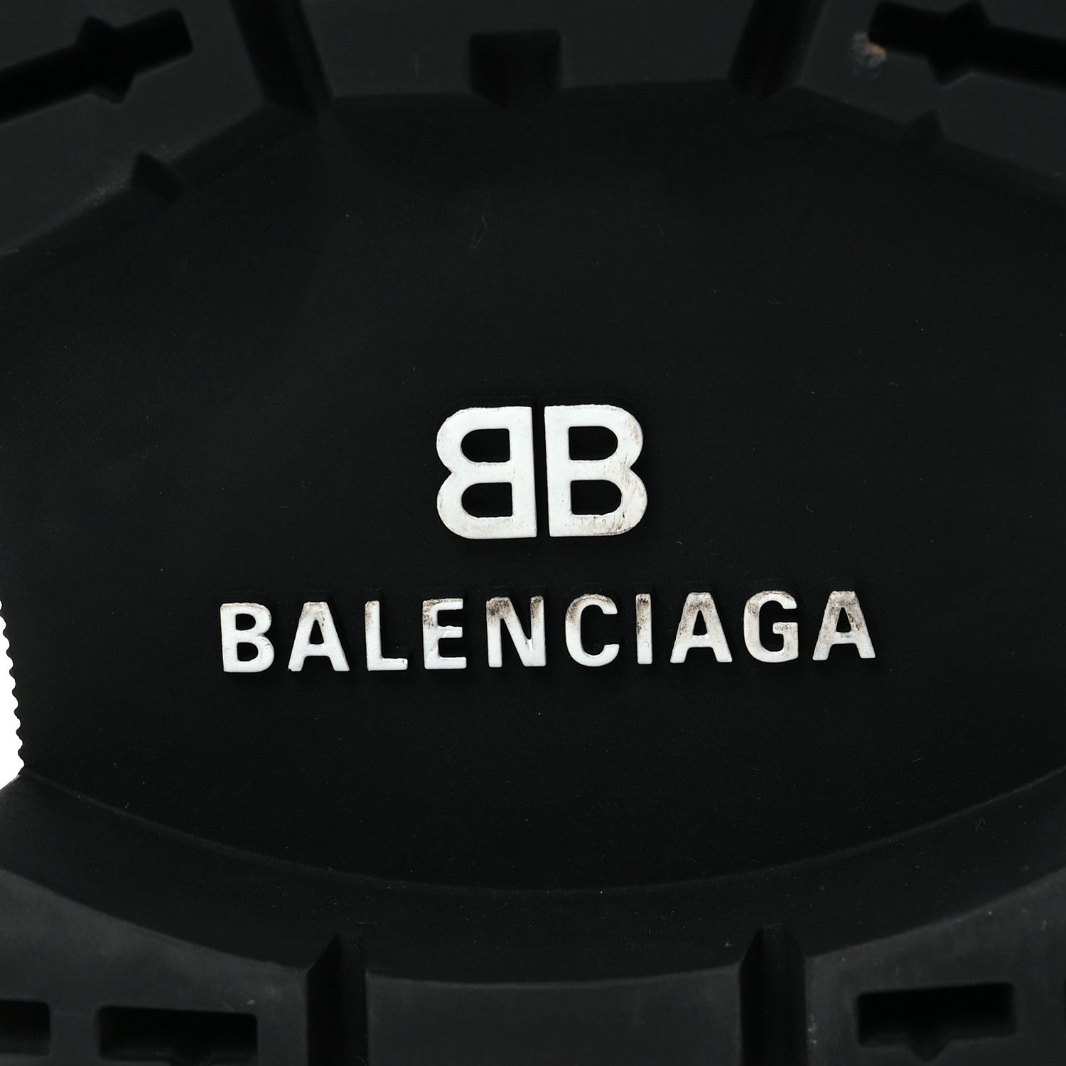 Balenciaga Jive Smooth Calfskin Logo Embossed Womens Tractor Platform 38 Black 8 of 11