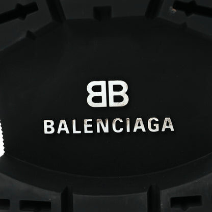 Balenciaga Jive Smooth Calfskin Logo Embossed Womens Tractor Platform 38 Black 8 of 11