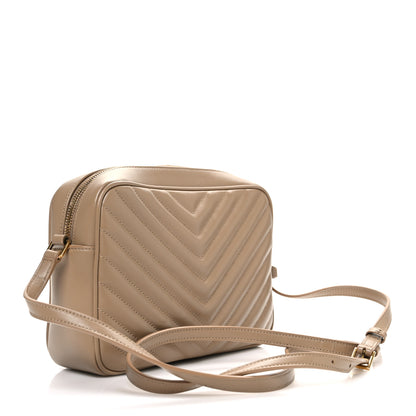 Saint Laurent Calfskin Matelasse Monogram Lou Camera Bag Dark Latte 3 of 11