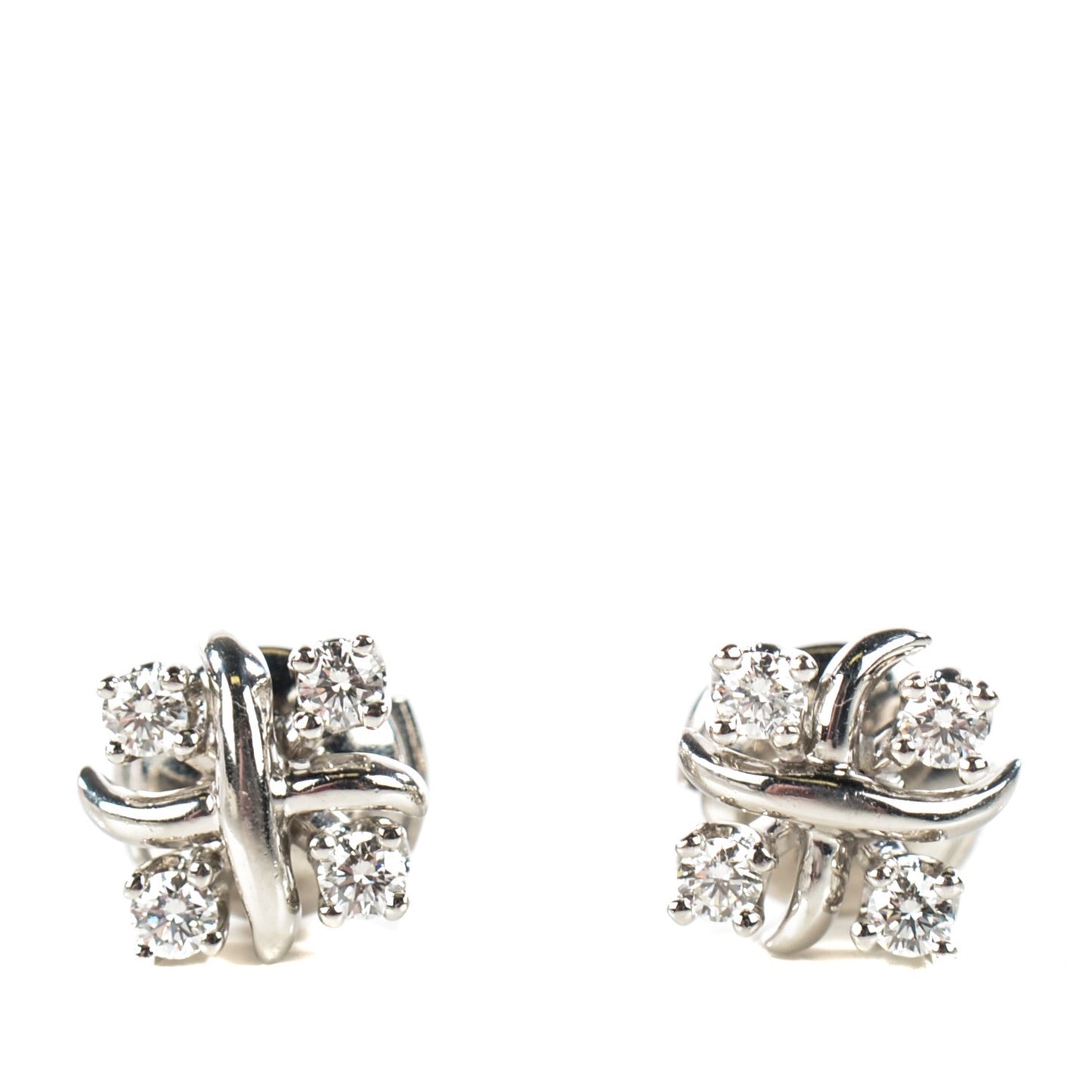 Platinum Diamond Schlumberger Lynn Earrings