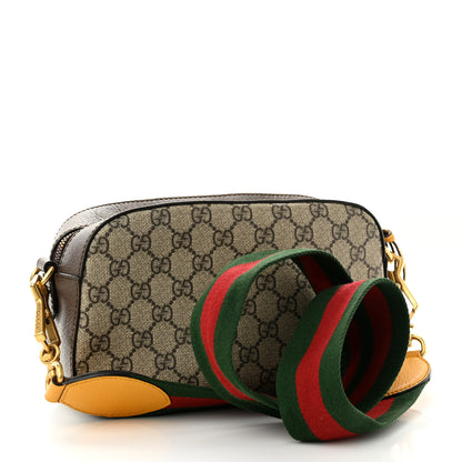 Gucci GG Supreme Monogram Web Neo Vintage Shoulder Bag Beige New Acero Crop 3 of 10