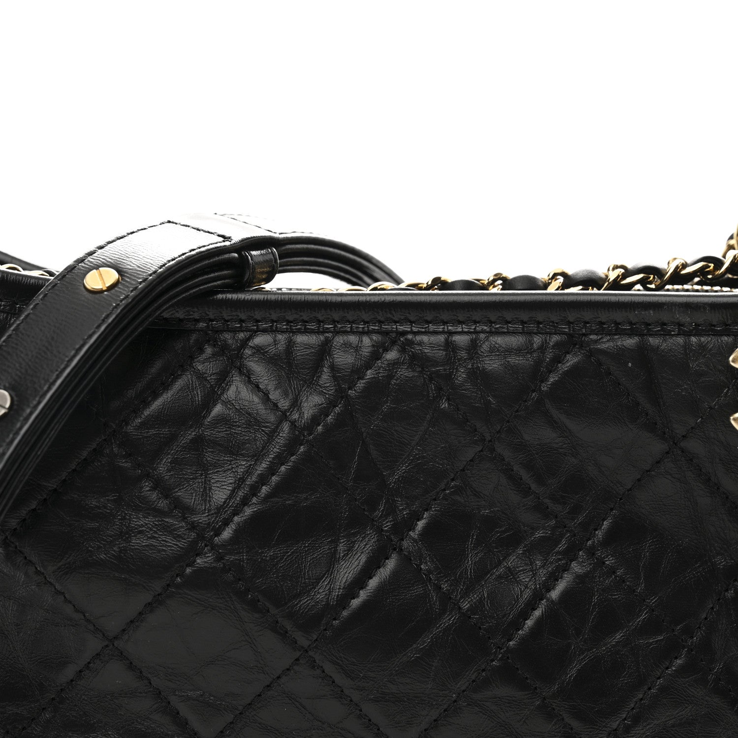 Chanel Aged Calfskin Quilted New Medium Gabrielle Hobo Black 8 of 11