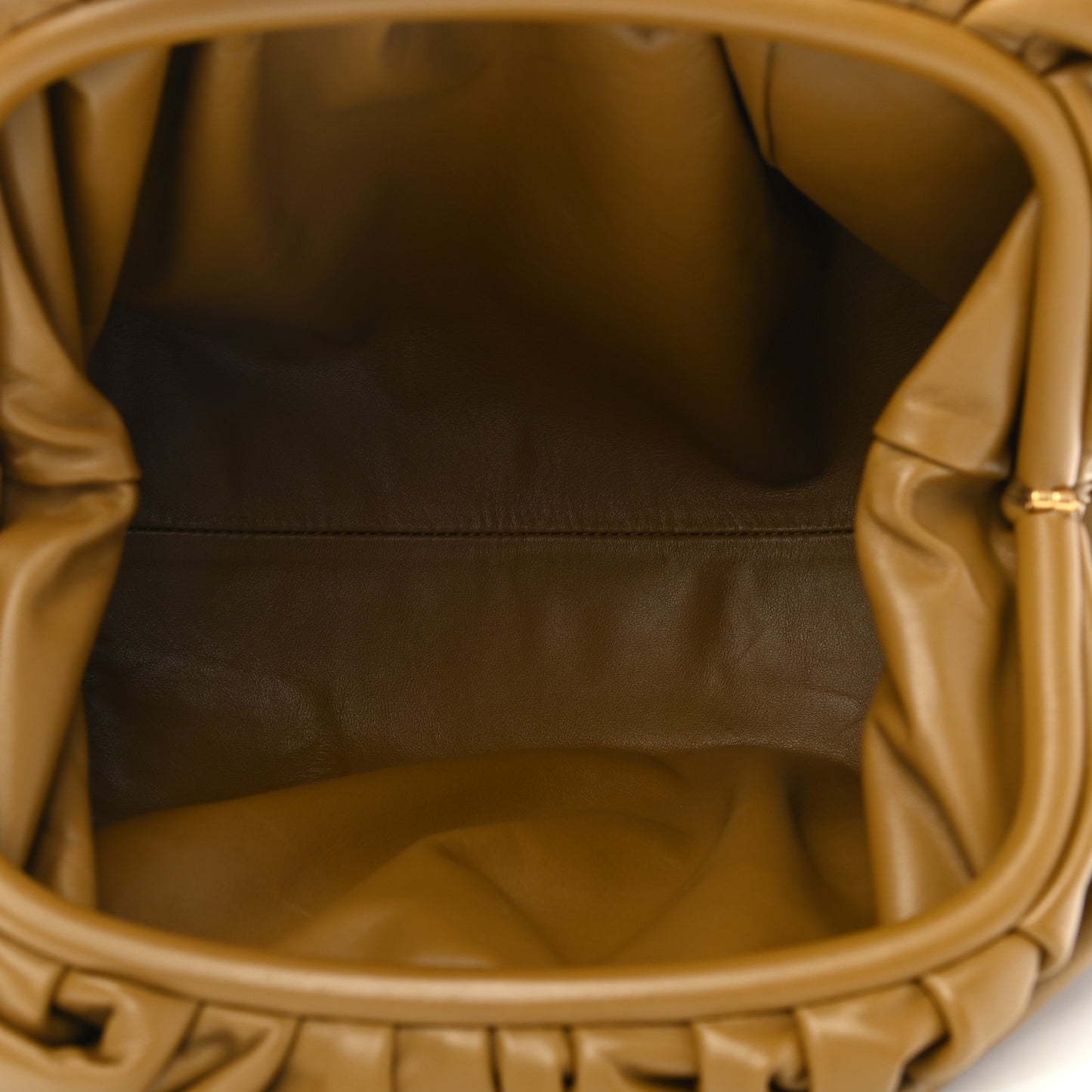 Smooth Butter Calf The Pouch Oversized Clutch Moutarde