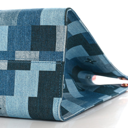 Louis Vuitton Denim Damier Monogram Onthego Blue Rouge 8 of 8