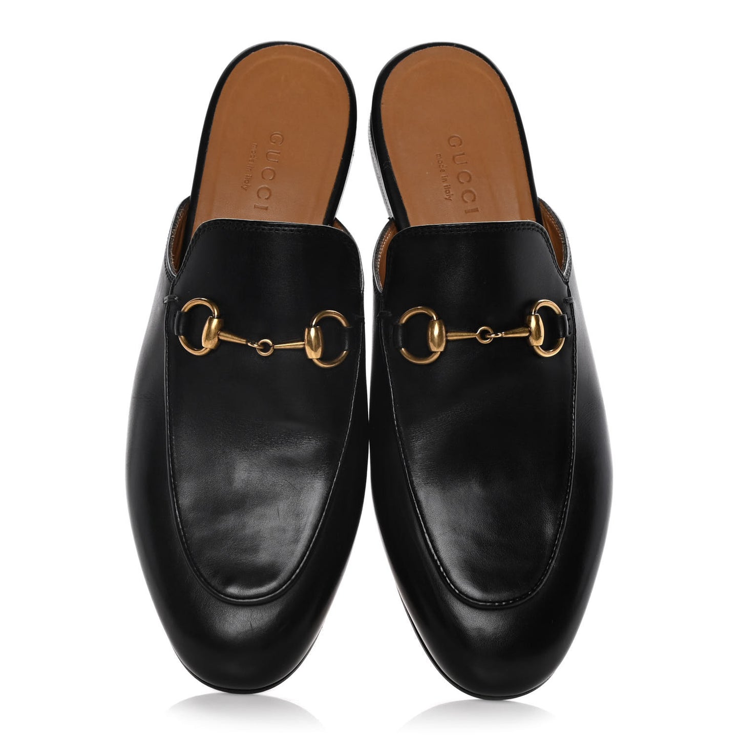 Calfskin Womens Princetown Slippers 36 Black