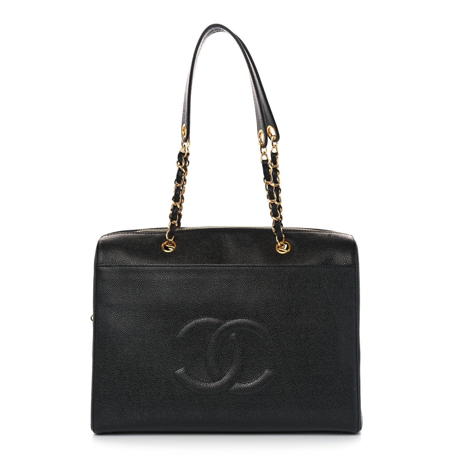 Chanel Caviar Large CC Shoulder Bag Black 1 of 10