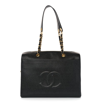 Chanel Caviar Large CC Shoulder Bag Black 1 of 10