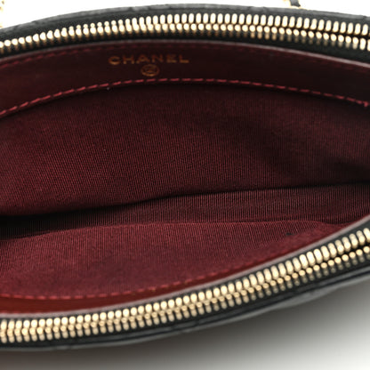 Chanel Lambskin Quilted Small Clutch With Chain Black 5 of 10
