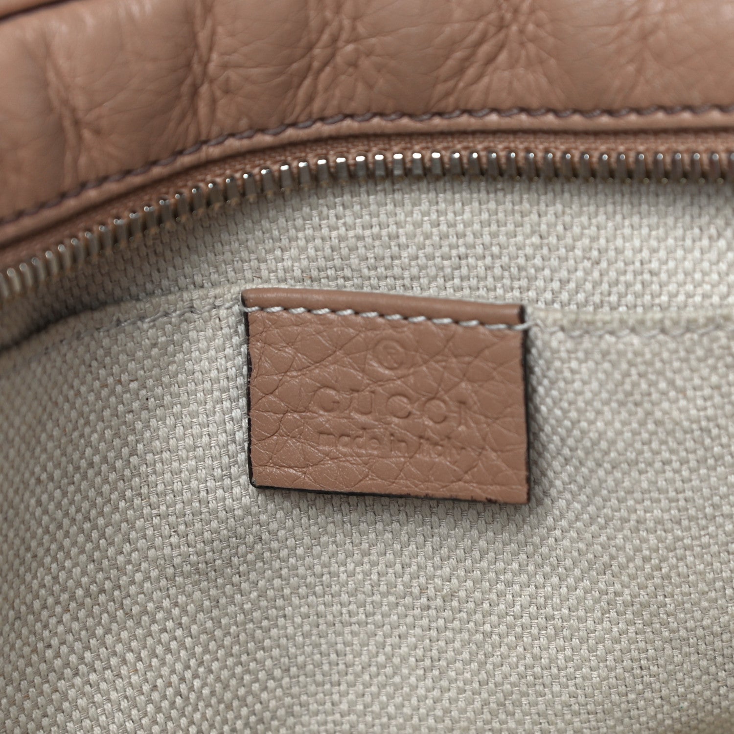 Gucci Pebbled Calfskin Small Soho Disco Bag Camelia 6 of 16