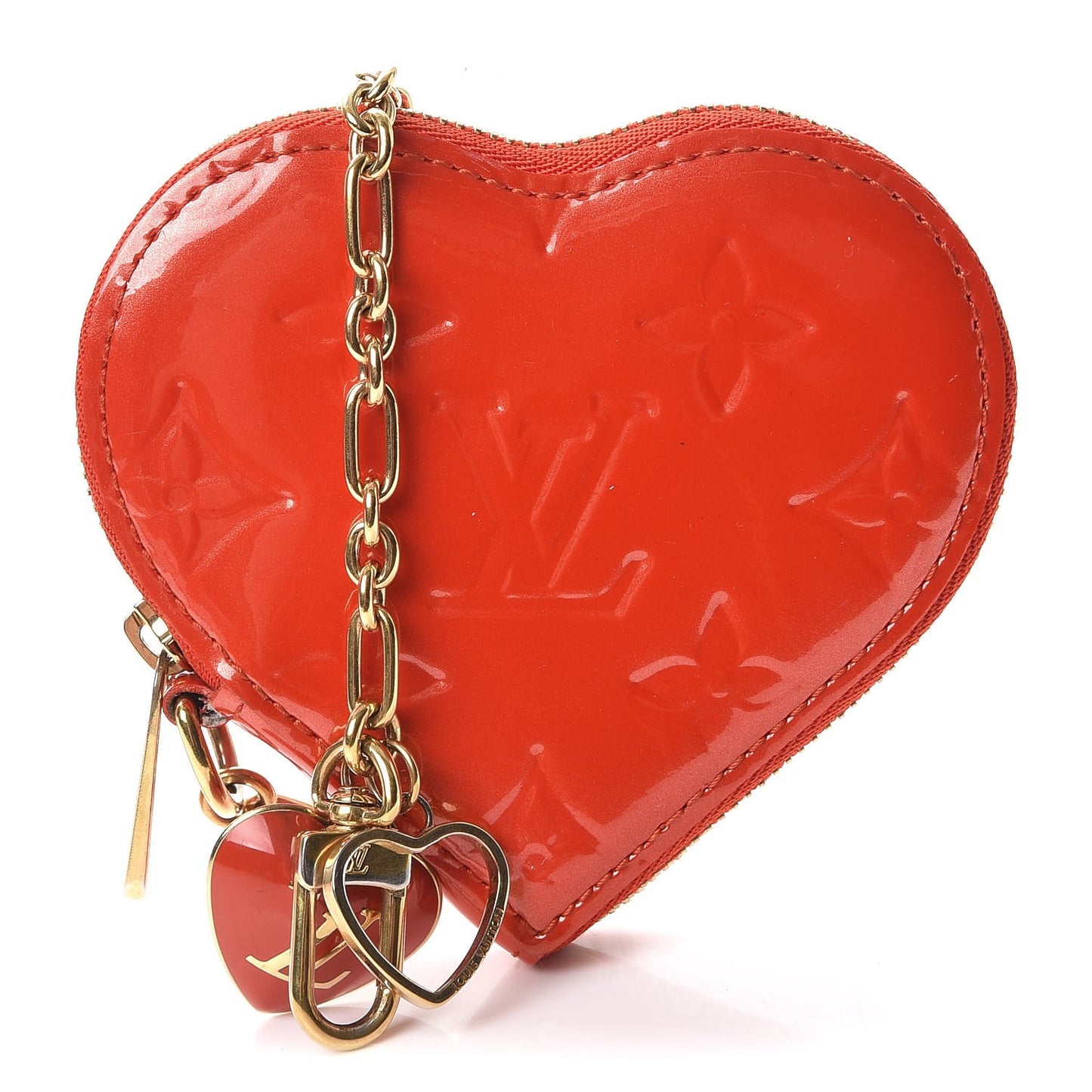 Vernis Heart Coin Purse Orange Sunset