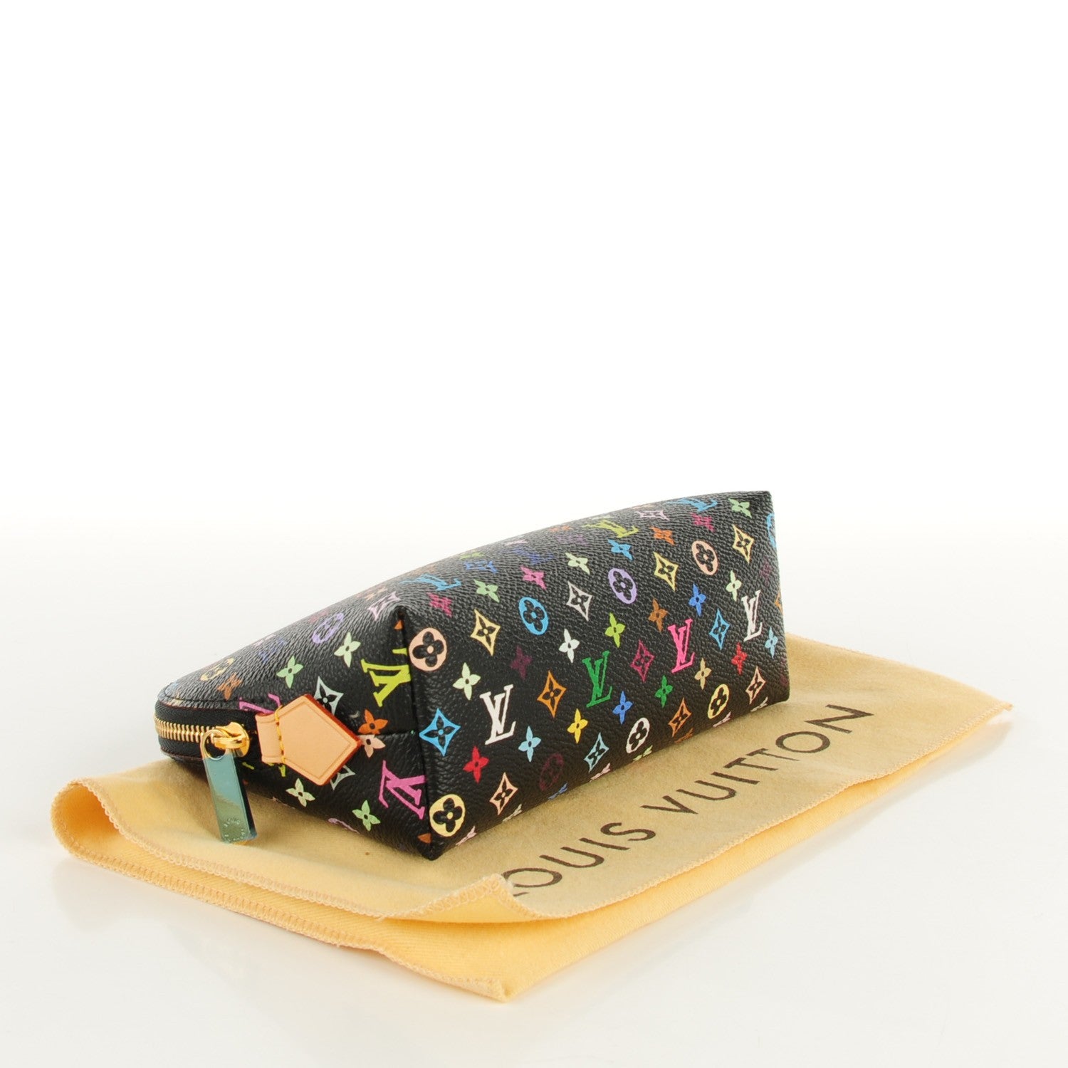 Louis Vuitton Monogram Multicolor Cosmetic Pouch Black Grenade 4 of 7