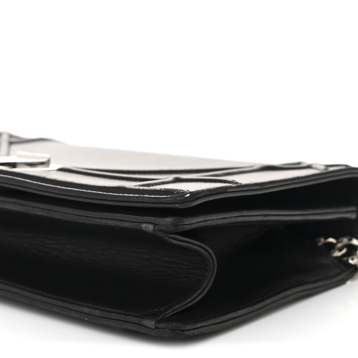 Lambskin Medium Diorama Flap Bag Black