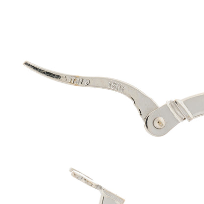 Roberto Coin 18K White Gold Oval Hoop Earrings 4 of 4