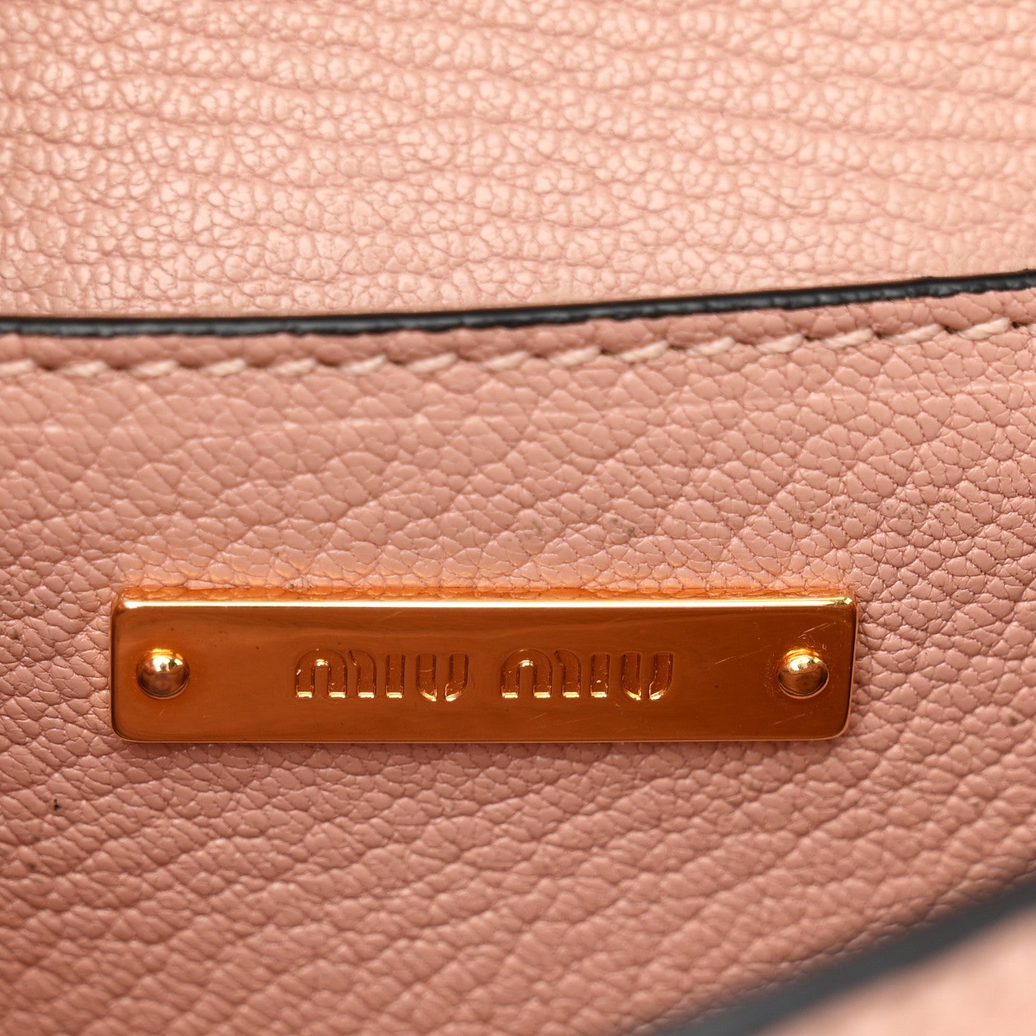 Miu Miu Goatskin Madras Soft Calfskin Crystal Pearl Embellished