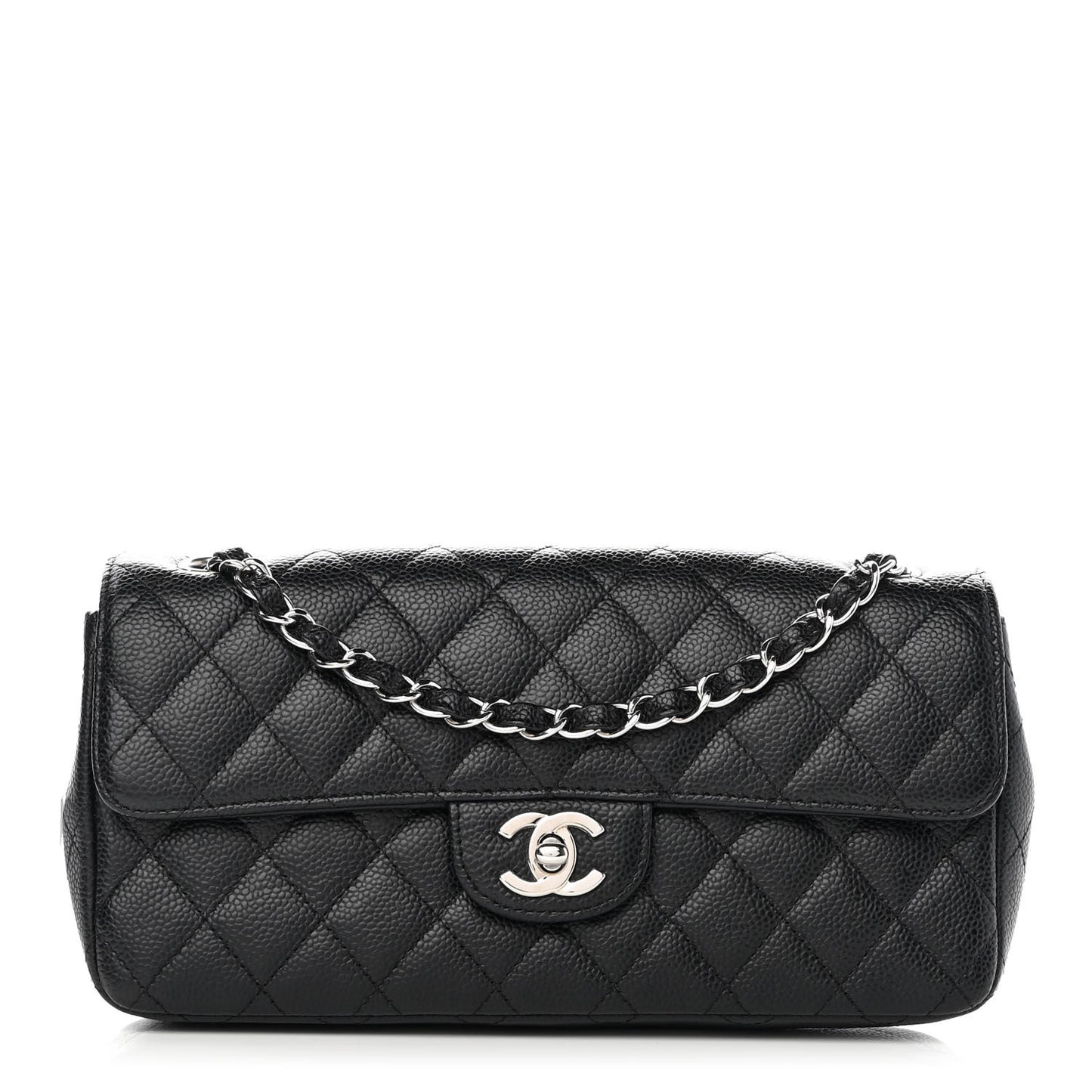 Caviar Quilted East West Flap Black