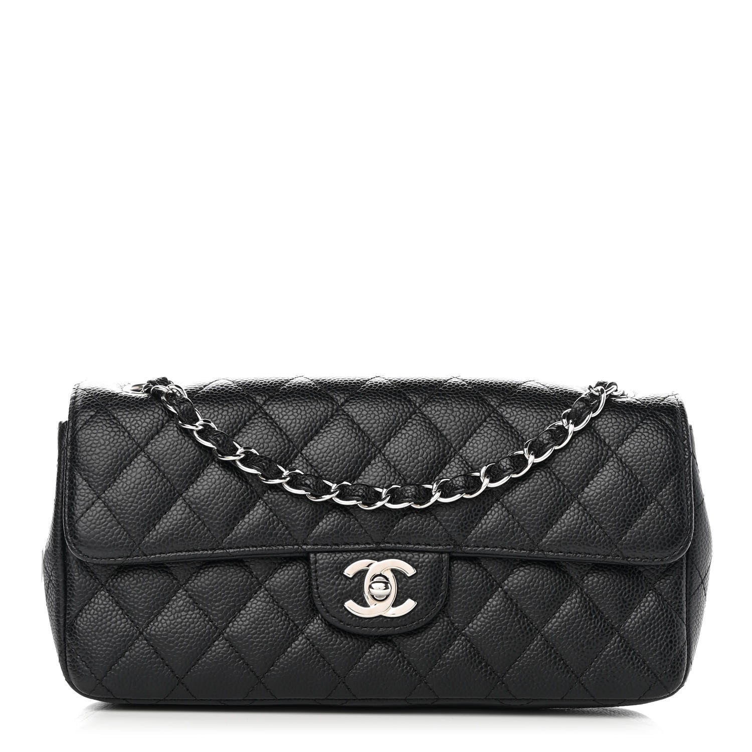 Chanel Caviar Quilted East West Flap Black 1 of 11