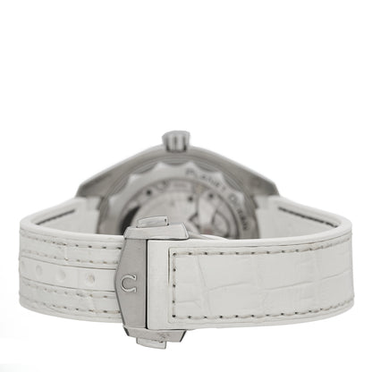 Omega Stainless Steel Alligator 39.5mm Seamaster Planet Ocean Co-Axial Automatic Watch White 215.33.40.20.04.001 3 of 4