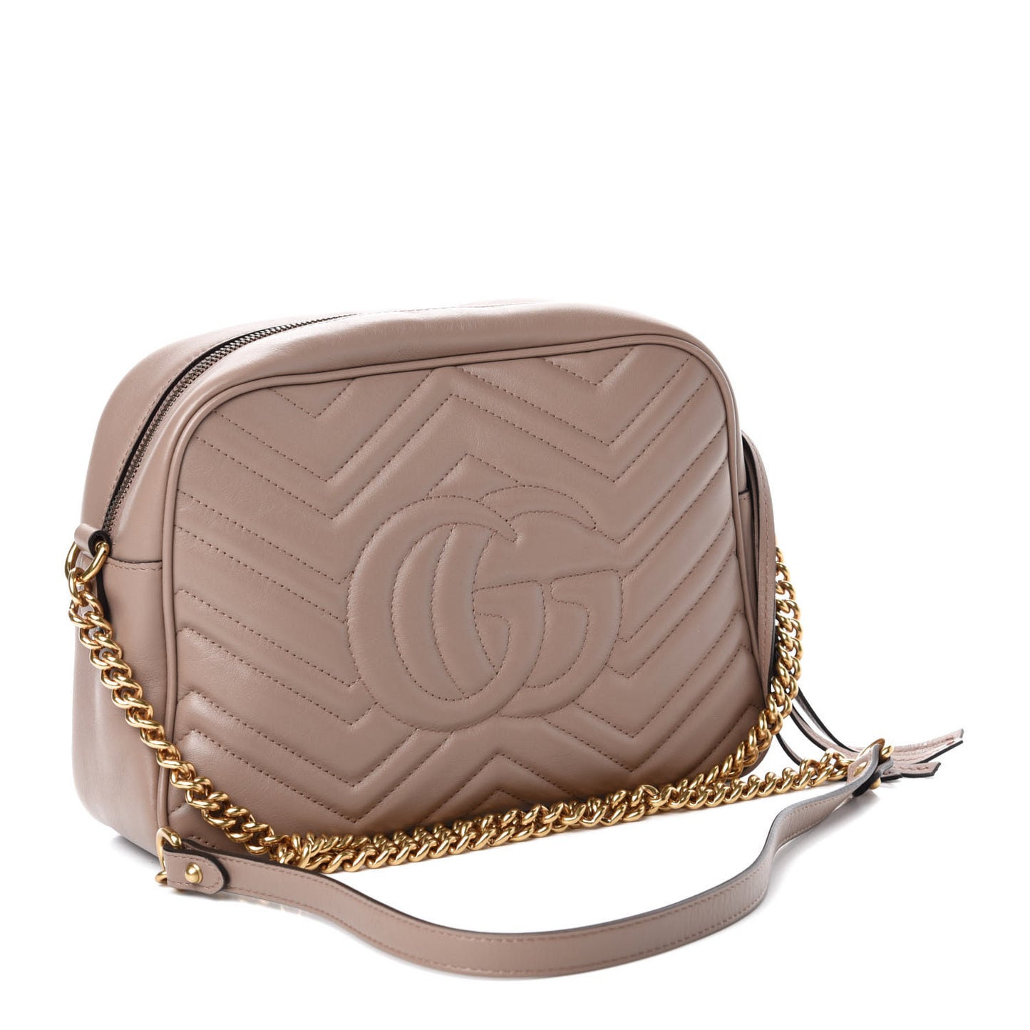 Calfskin Matelasse Medium GG Marmont Chain Shoulder Bag Porcelain Rose