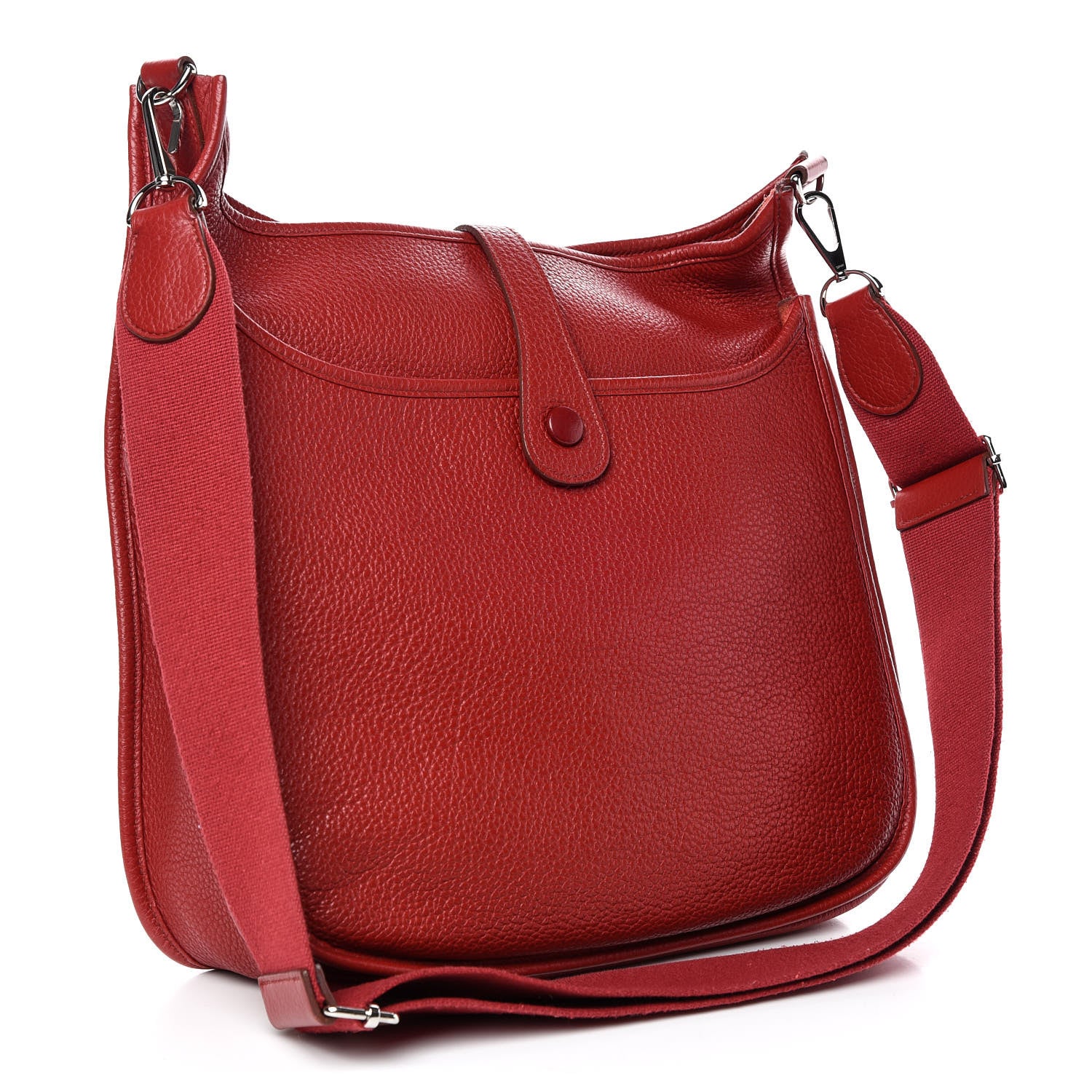 Hermes Taurillon Clemence Evelyne III GM Rouge Garance 3 of 9
