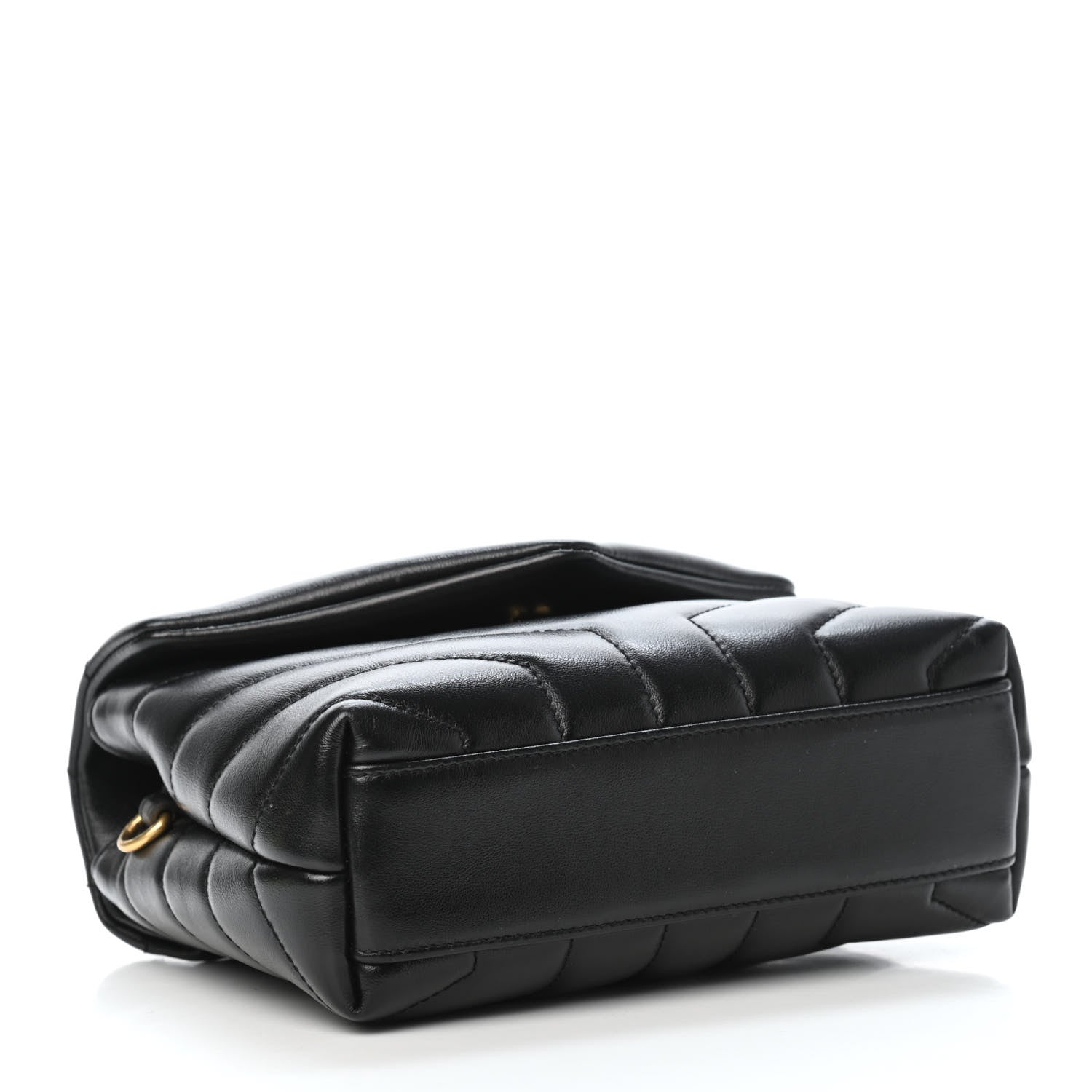 Saint Laurent Calfskin Y Quilted Monogram Toy Loulou Crossbody Bag Black 2 of 4