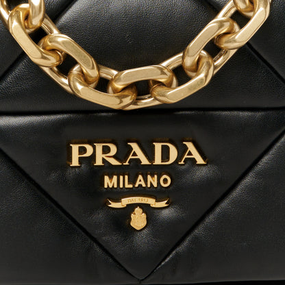 Prada Nappa Metal Quilted Small Patchwork System Flap Bag Black 8 of 10