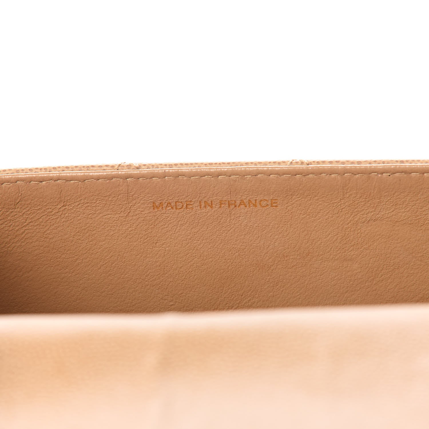 Chanel Caviar Stitched Flap Shoulder Bag Beige 7 of 13