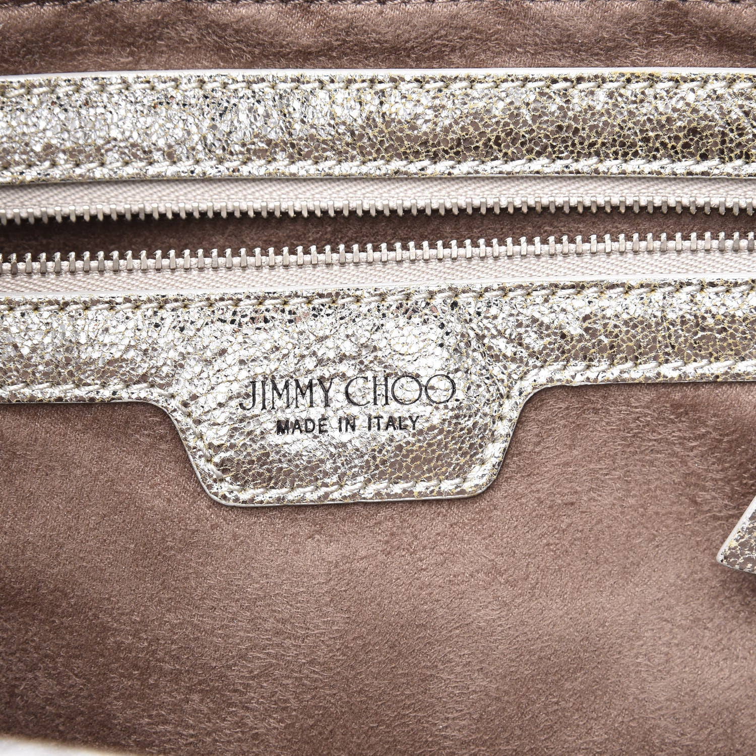 Chanel JIMMY CHOO Metallic Calfskin Sofia Shoulder Bag Silver 5 of 9