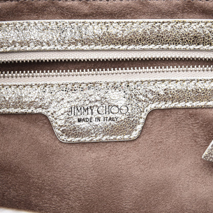 Chanel JIMMY CHOO Metallic Calfskin Sofia Shoulder Bag Silver 5 of 9