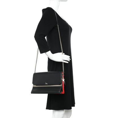 Christian Louboutin Calfskin Loubiblues Paris Clutch Bag Black Multi 2 of 14