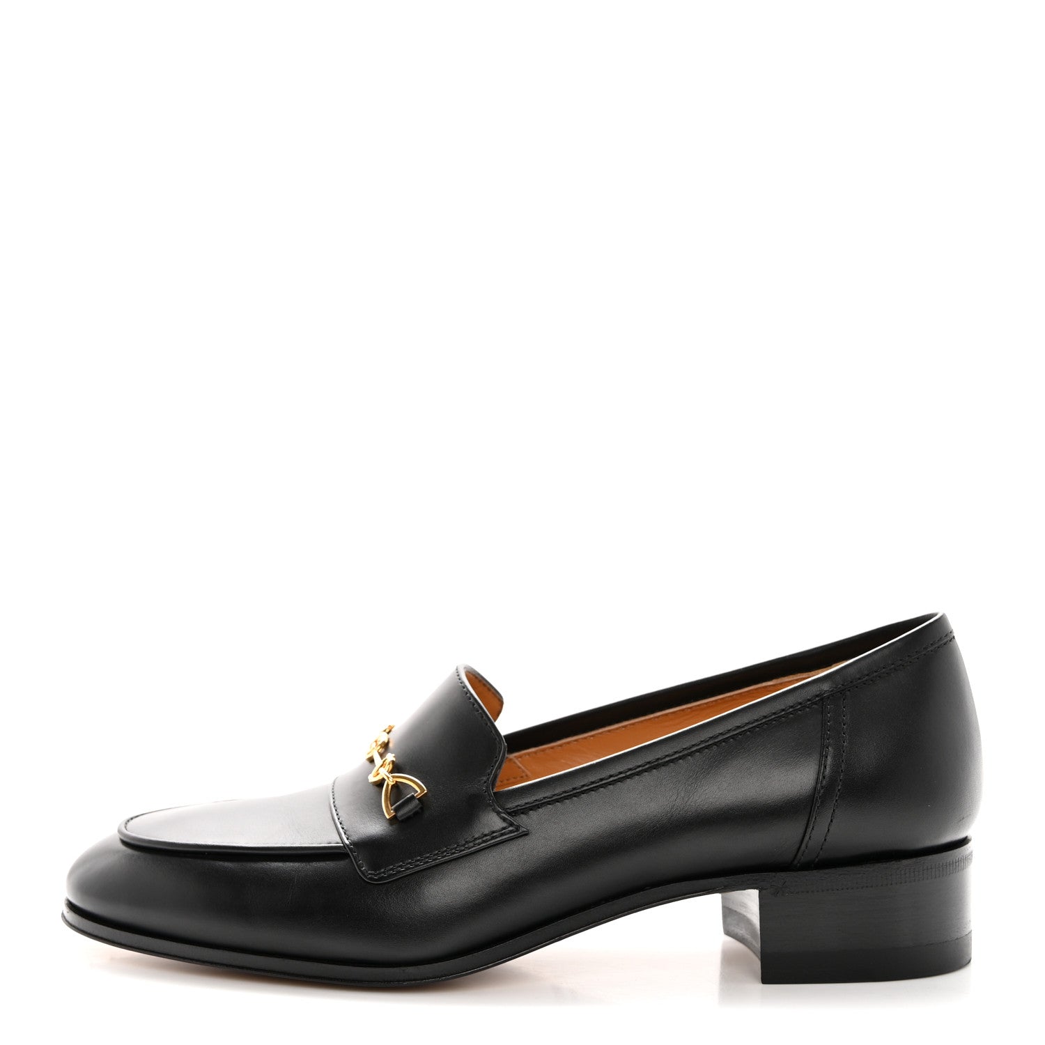 Gucci Jakarta Calfskin Womens Interlocking G Horsebit Loafers 35 Black 1 of 13