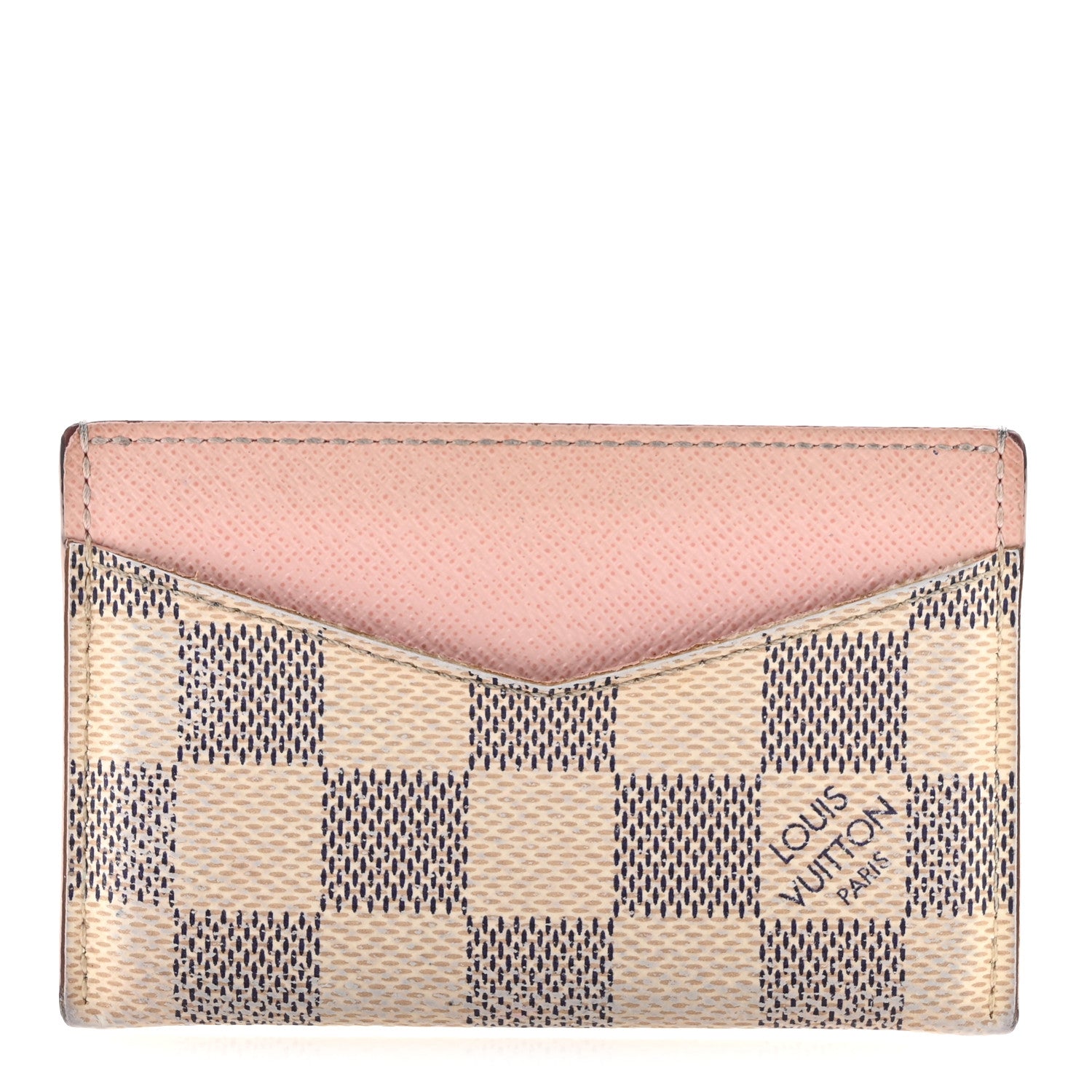Louis Vuitton Damier Azur Daily Card Holder Rose Ballerine 1 of 13