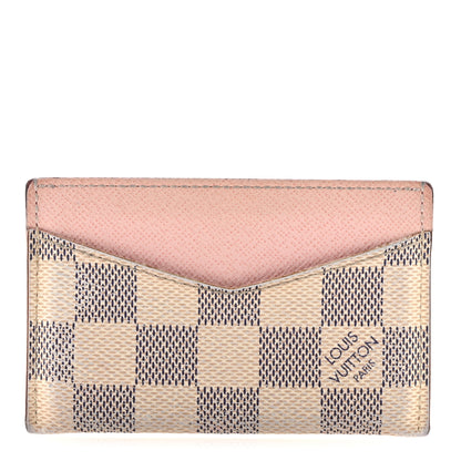 Louis Vuitton Damier Azur Daily Card Holder Rose Ballerine 1 of 13
