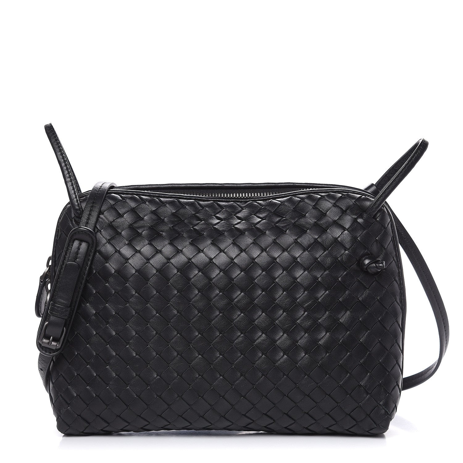 Bottega Veneta Nappa Intrecciato Pillow Crossbody Messenger Black 2 of 10