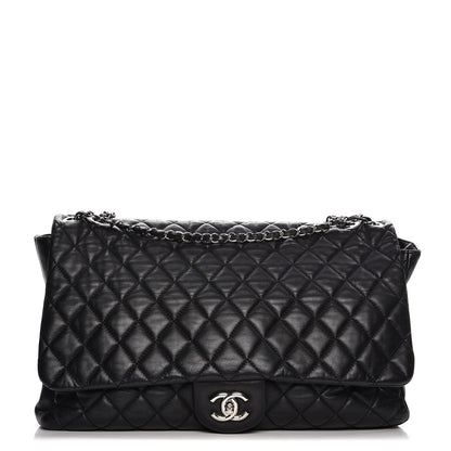 Chanel Calfskin Quilted XXL Travel Flap Bag Black 1 of 10