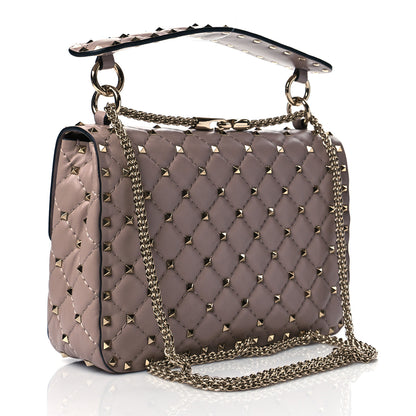 Valentino Garavani Lambskin Medium Rockstud Spike Shoulder Bag Poudre 3 of 9