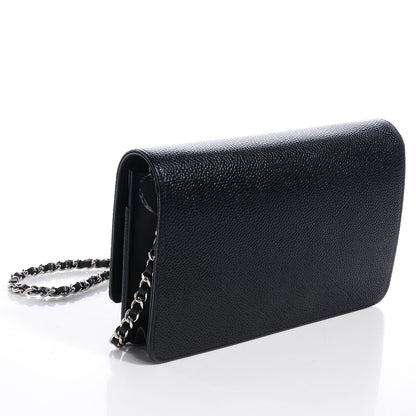 Chanel Caviar Wallet on Chain WOC Black 3 of 10