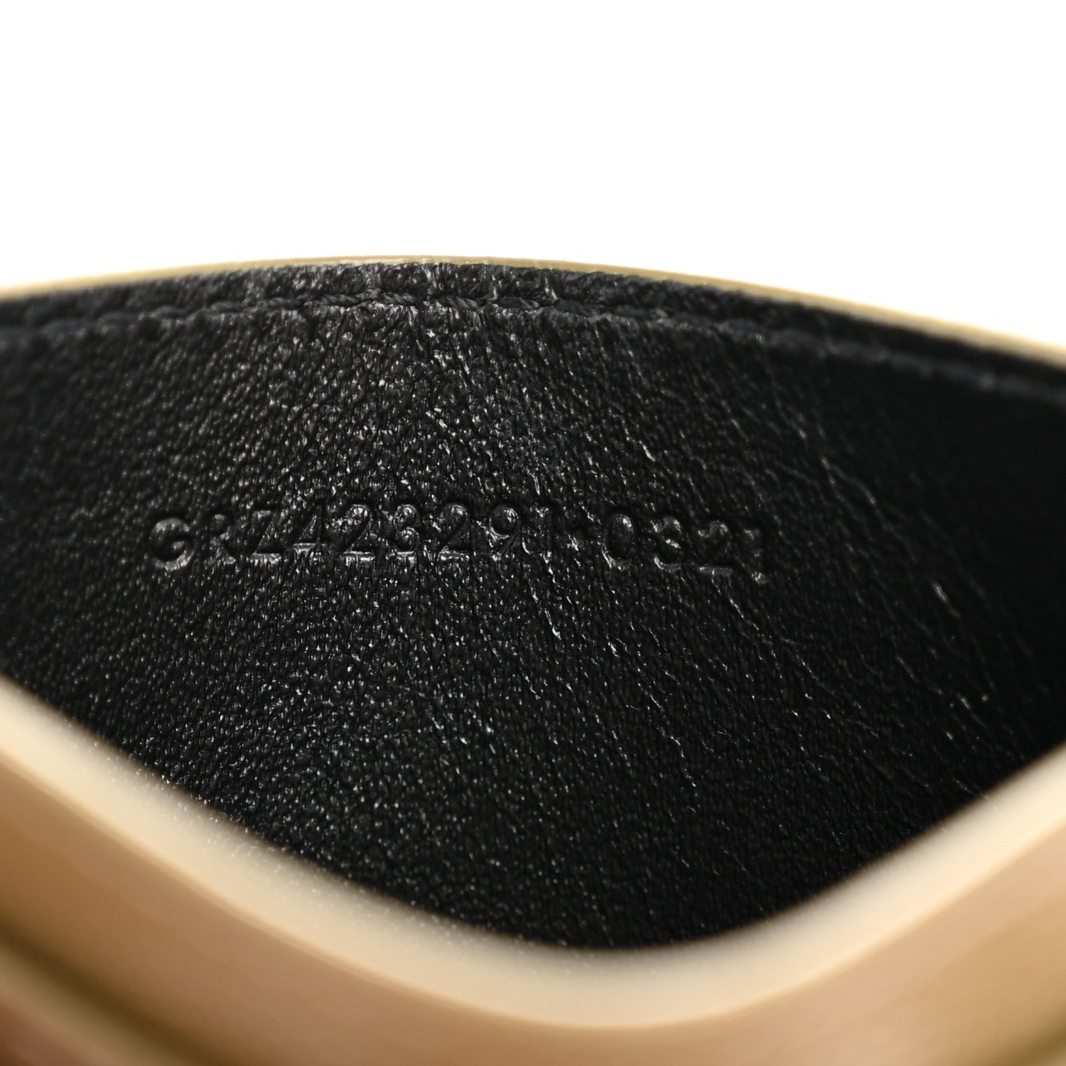 Saint Laurent Grain De Poudre Matelasse Chevron Monogram Credit Card Case Vert Kaki 7 of 10