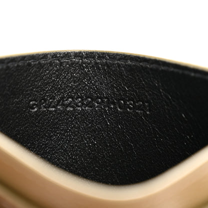 Saint Laurent Grain De Poudre Matelasse Chevron Monogram Credit Card Case Vert Kaki 7 of 10