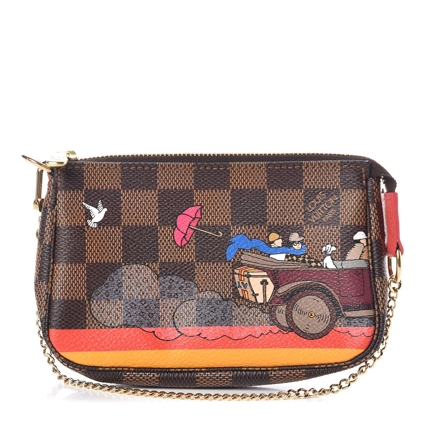 Damier Ebene 2015 Christmas Animation Mini Pochette Accessories