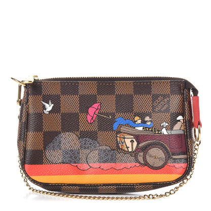 Louis Vuitton Damier Ebene 2015 Christmas Animation Mini Pochette Accessories 1 of 8