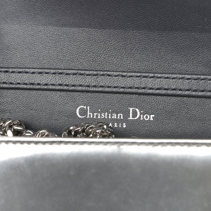 Christian Dior Metallic Patent Micro-Cannage Baby Diorama Flap Bag Silver 12 of 12