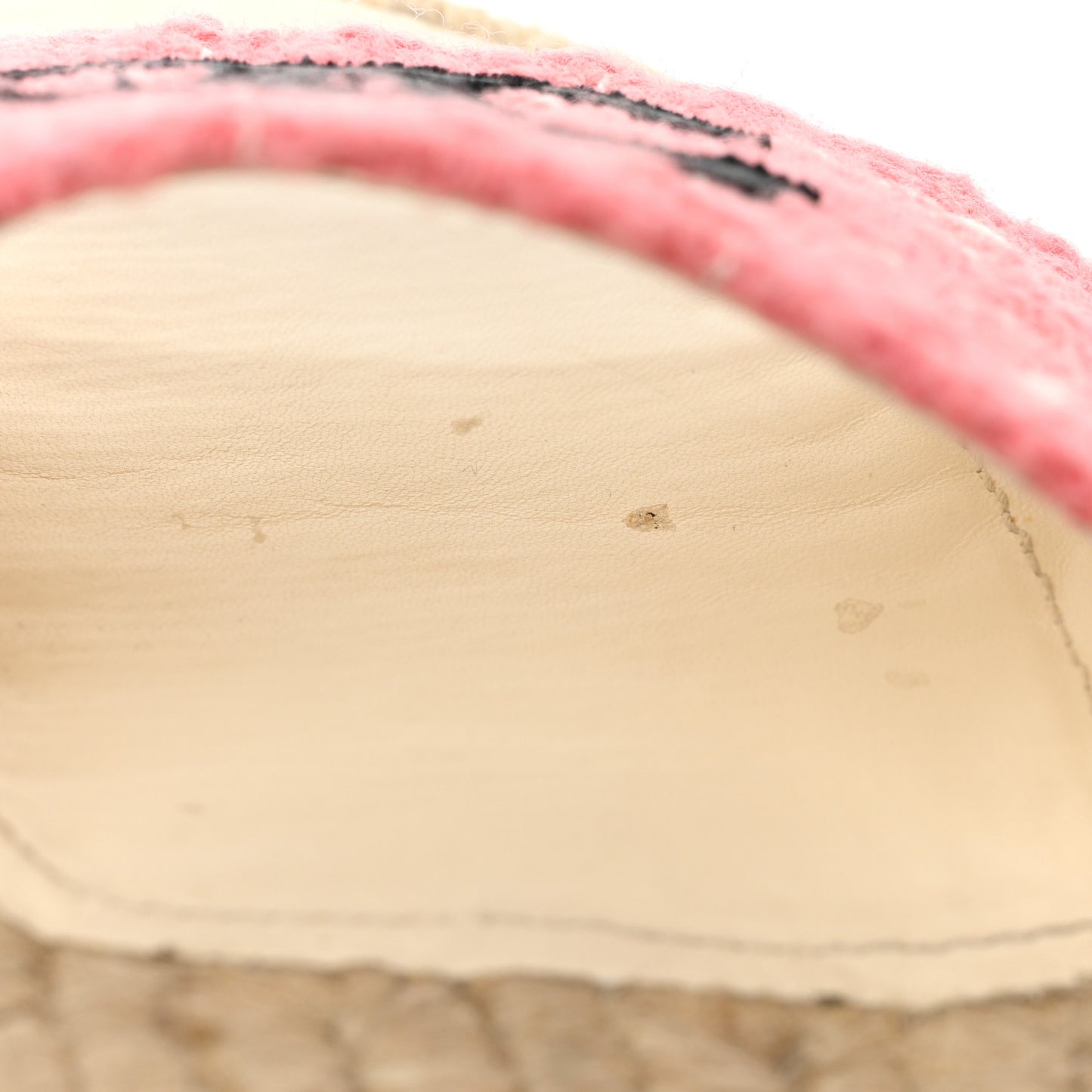Tweed Grosgrain CC Mule Slide 39 Pink Black