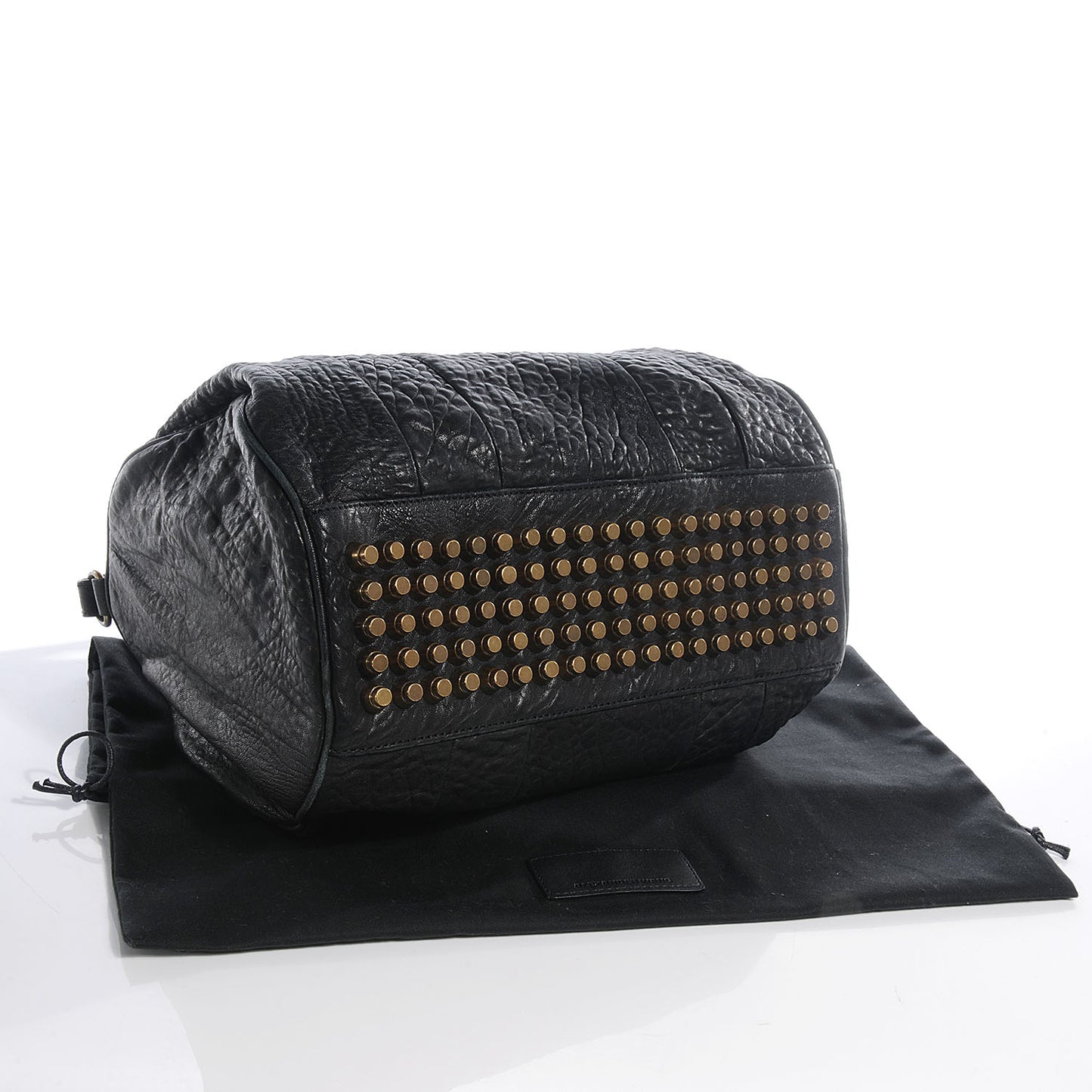 Leather Rocco Duffel Black With Antique Brass Hardware