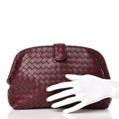 Bottega Veneta Nappa Intrecciato The Lauren 1980 Clutch Gigolo Red 2 of 9