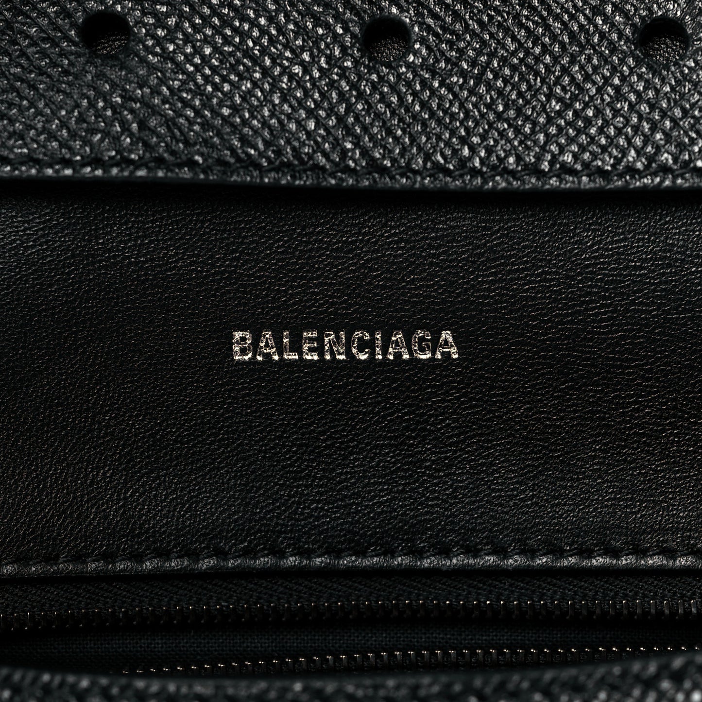 Grained Calfskin Monochrome M Downtown Shoulder Bag Black