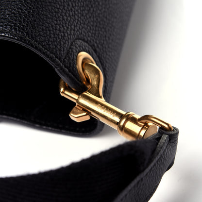 Celine Soft Grained Calfskin Sangle Bucket Bag Black 10 of 10