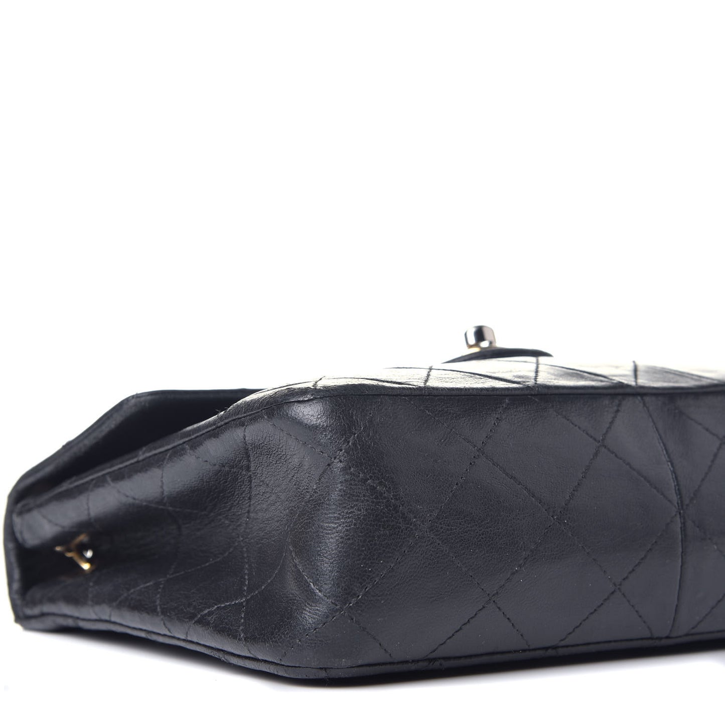 Lambskin Quilted Small Single Flap Black