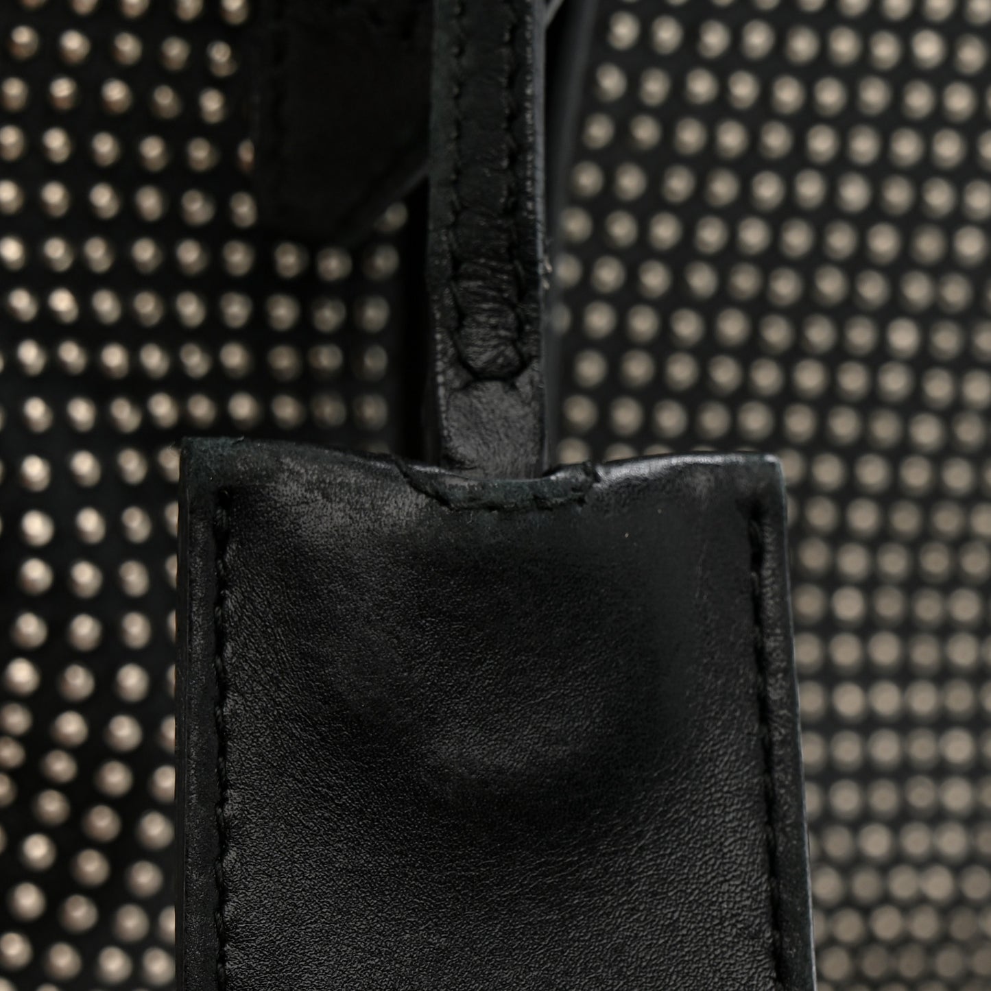 Calfskin Studded Classic Duffle 6 Black