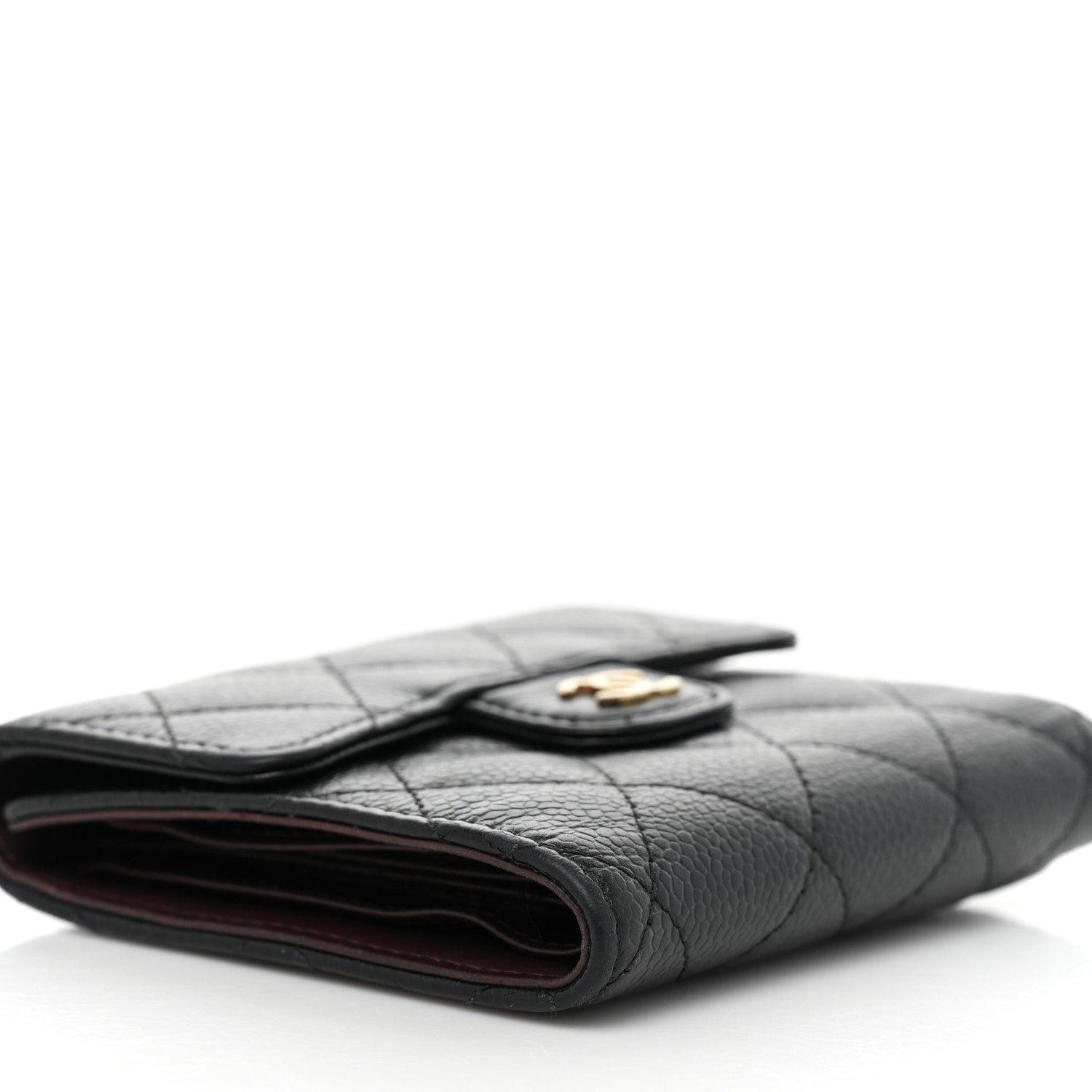 Chanel Caviar Quilted Compact Flap Wallet Black 12 of 14